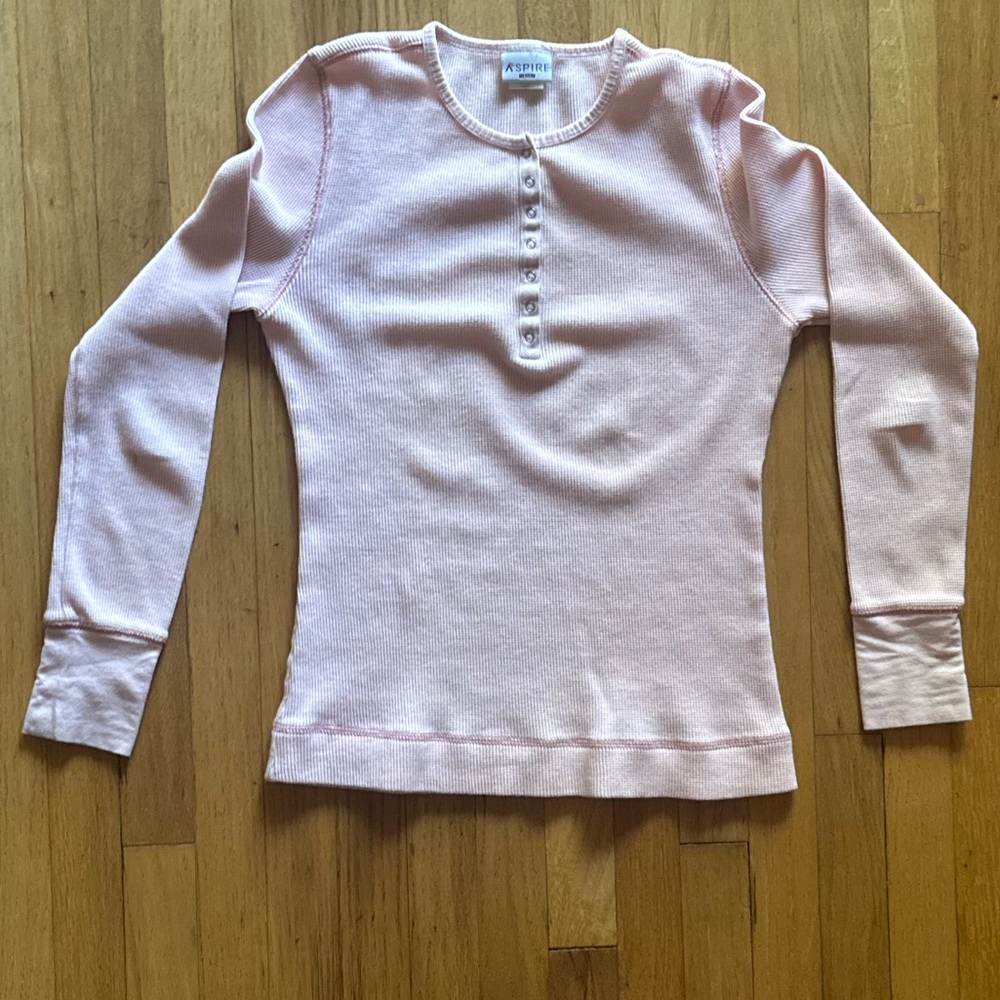 Aspire Thermal Waffle Long Sleeve Top Medium